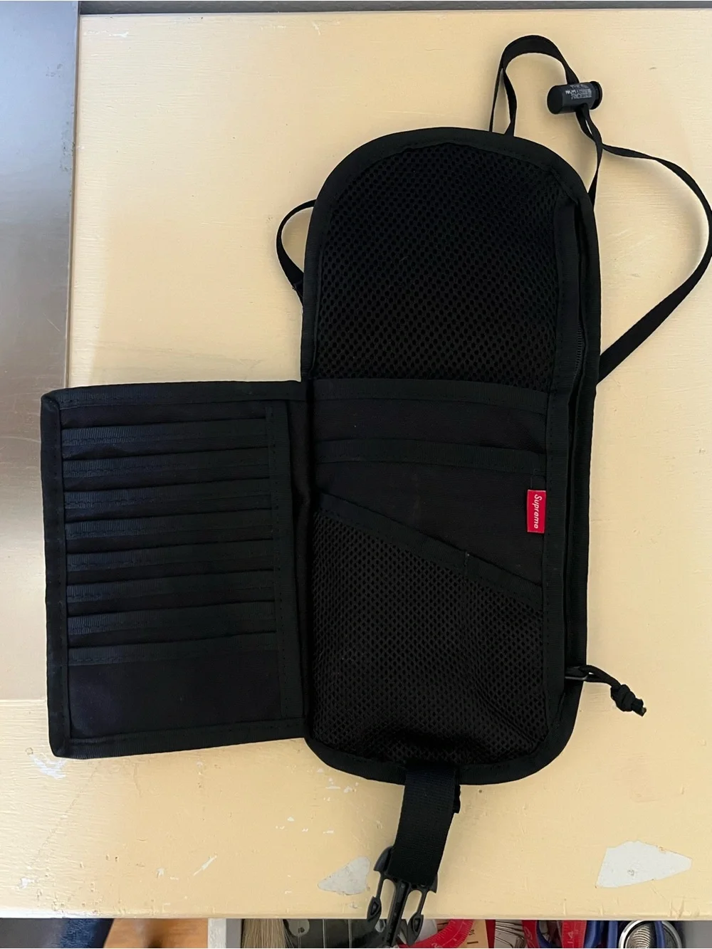 The North Face x Supreme Yellow Crossbody Belt Bag with Black Trim